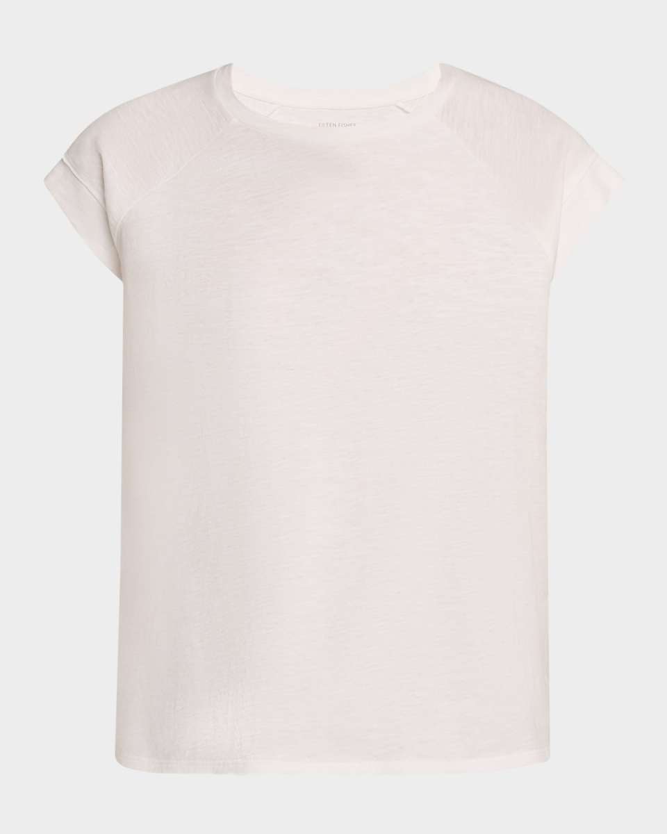 Raglan-Sleeve Organic Cotton Jersey Top